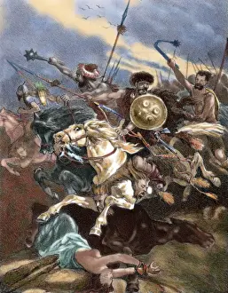 Hispania Prints: Invasion of the Iberian Peninsula by the Visigoths. Sixth ce