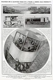 Invention Prints: Inventor of the Gyroscopic monorail system Louis Brennan gave a demonstration of the capabilities of the rail of