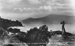 Monsters Prints: Inverfarigaig calling, the Loch Ness Monster