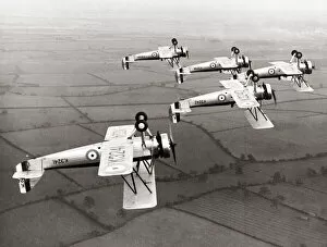 Aerobatics Gallery: Inverted flying, RAF Wittering, biplanes, 1933