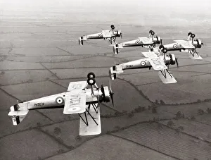 Aerobatics Gallery: Inverted flying, RAF Wittering, biplanes, 1933