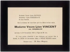 Invitation Prints: INVITATION TO FUNERAL