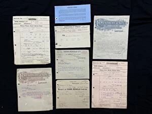 Pioneers Collection: Invoices and quotations for aircraft parts, Cody Archive
