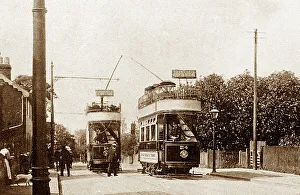Ipswich Prints: Ipswich Whitton Tram Terminus early 1900s