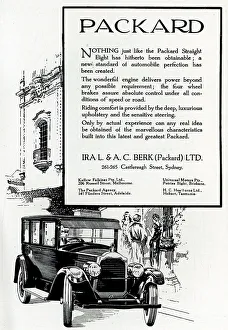 Steering Prints: Ira L. & A. C. Berk Packard Advertisement