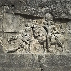 Sculptures Prints: IRAN. Naqsh-e Rustam. The Roman emperor Valerianus