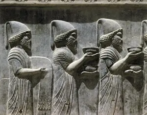 Stair Case Prints: IRAN. Persepolis. Palace of Darius. Cortege of
