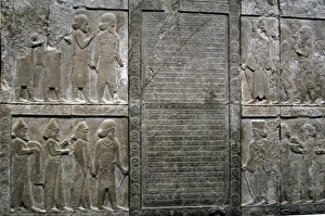 Cuneiform Gallery: Iran. Persepolis. Palace of Darius I. Relief and cuneiform i