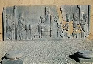 IRAN. Persepolis. Palace of Darius. Relief of Darius
