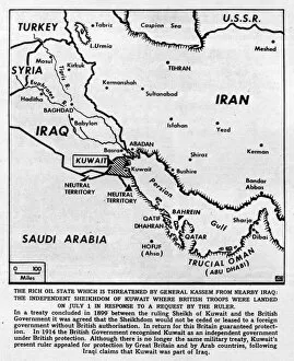 Images Dated 25th September 2017: Iraq-Kuwait tensions 1961