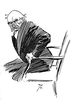 Leans Gallery: Irascible old man leaning forward to rise from his chair