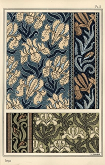 Eugene Gallery: The iris in patterns for fabrics and tiles