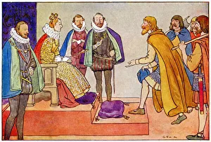Images Dated 19th May 2020: Irish Chieftain Shane O Neill meets with Queen Elizabeth I