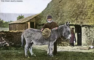 An Irish Country Man and his Donkey, Northern Ireland