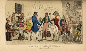 Bulls Collection: Irish gentleman in a whisky bar in Dublin prison, 1821