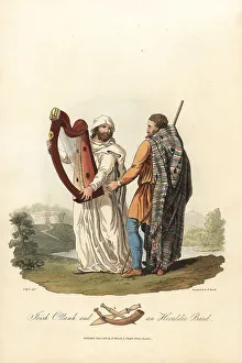 Bard Prints: Irish ollamh and an heraldic bard, pre-Roman era