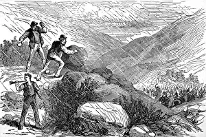 Violence Prints: Irish Peasants attacking an Eviction Party, Ireland, 1887