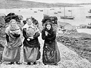Carriers Prints: Irish Peat Carriers early 1900s