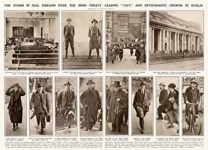 Griffith Prints: Irish politicians arriving for Treaty ratification debates
