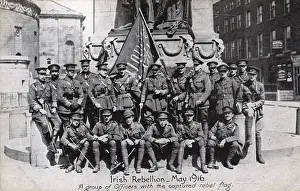 Rebel Prints: Irish Rebellion - Officers with a captured rebel flag