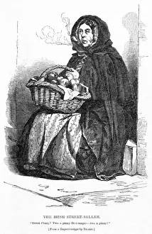 Sells Prints: The Irish street-seller: oranges for sale in London, c. 1850