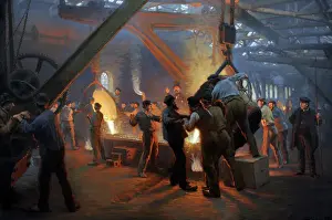 Danish Prints: The Iron Foundry, Burmeister & Wain, 1885, by Peder Severin
