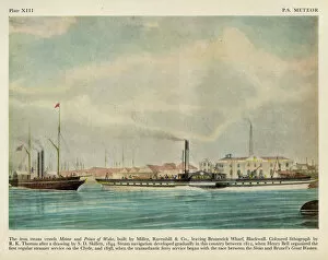 1844 Collection: The iron steam vessels Meteor and Prince of Wales