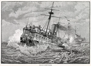 : Ironclads in stormy weather. The behaviour of large ironclad warships in rough weather at sea is