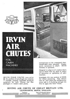 Irvin Prints: Irvin Air Chute Parachutes For Cabin Machines