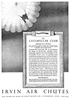 Irvin Prints: Irvin Air Chutes - Caterpillar Club