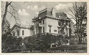 Tarrytown Prints: Irving School, Tarrytown, Westchester County, NY State, USA