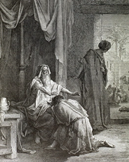 Isaac blesses his son Jacob and sends him to Mesopotamia. En Isaac blesses his son Jacob and sends him to Mesopotamia. En