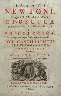 Latin Prints: Isaac Newton - English physicist, astronomer, mathematician