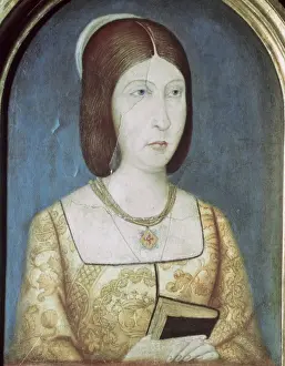 Leon Prints: Isabella I of Castile (1451-1504). Portrait. Painting