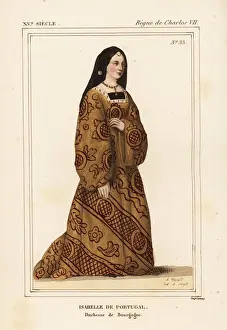 Bernard Prints: Isabelle of Portugal, Duchess of Burgundy, d. 1472