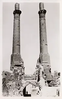 Minaret Prints: Isfahan, Iran - Two old minarets