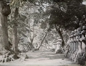 Ishiyama Japan, scene with figure