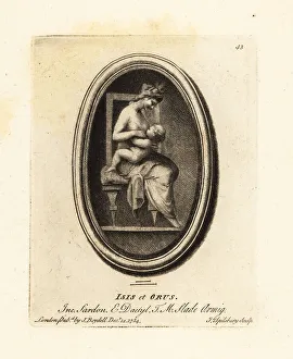 Horus Prints: Isis breastfeeding her son Horus