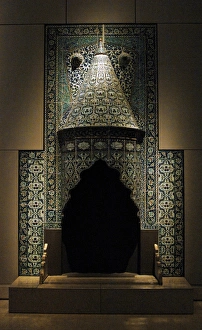 Images Dated 6th April 2008: Islam. Tilework Chimneypiece, Turkey, probably Istanbul, 173