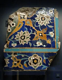 Images Dated 6th April 2008: Islamic. Iran. Glazed mosaic tile. 1450-1500. Probably