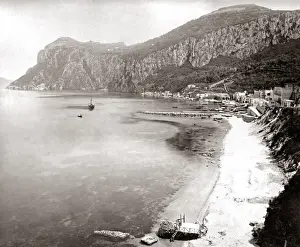 New Images May Prints: The island of Capri, Italy, circa 1870s. Date: circa 1870s