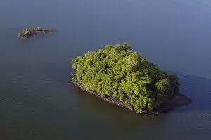 Aerials Gallery: An island covered with rainforest vegetation in