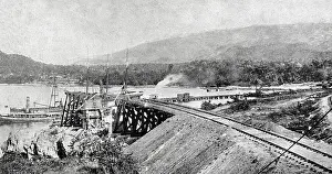 19 Century Prints: Island of Cuba. Juragua mines dock - Bay of Santiago de Cuba