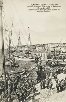 Island of Samos - Turkish Troops evacuating