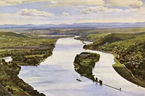 Nonnenwerth Gallery: Isle of Nonnenwerth and Rhine Valley from the Drachenfels