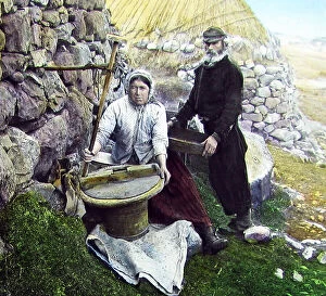 Corn Collection: Isle of Skye - grinding corn - Victorian period