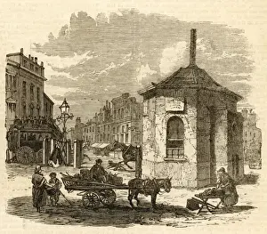 Turnpike Prints: Islington Toll Gate, London, c. 1864