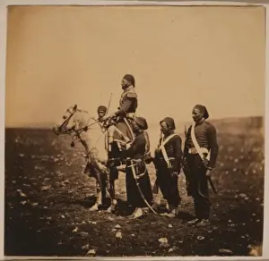 Pacha Prints: Ismail Pacha on horseback, with Turkish officers