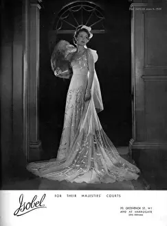 Debutantes Prints: Isobel court gown, 1938