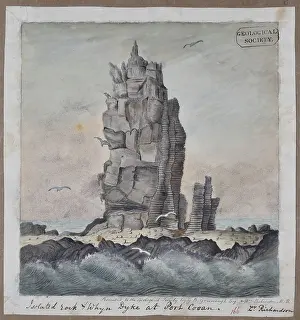 Transactions Prints: Isolated rock and whyn dyke at Port Cooan
